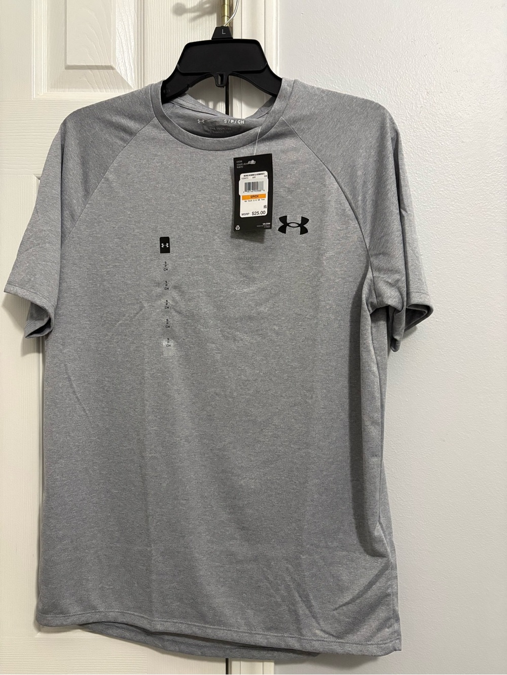 Under Armour Gray Short Sleeve Tech Tee with Logo